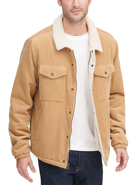 Levi Strauss And Co Mens Corduroy Sherpa Lined Trucker Jacket