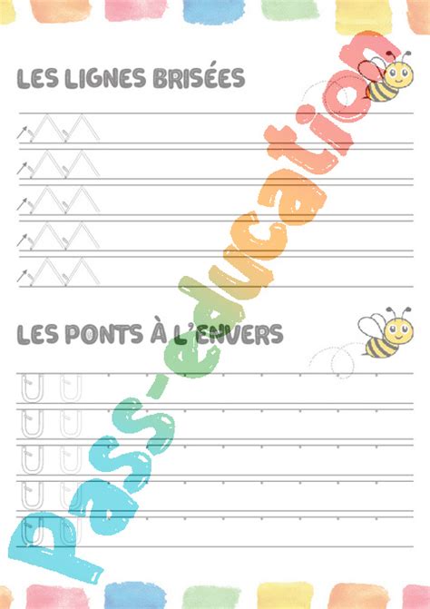 Lignes et points GS Grande Section Exercice évaluation révision