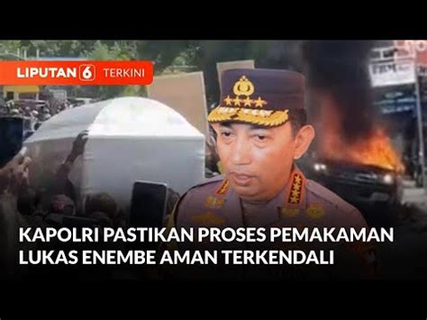 Proses Pemakaman Lukas Enembe Sempat Ricuh Kapolri Pastikan Situasi