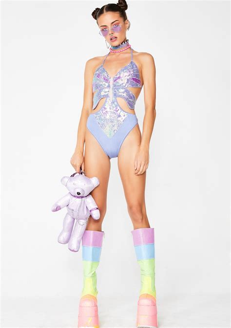 Sugar Thrillz Flutter Me Sequin Bodysuit Dolls Kill