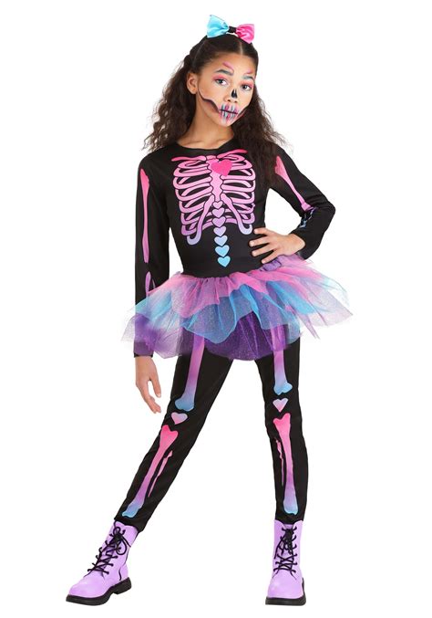 Skeleton Halloween Costume Girl at Madison Whittell blog