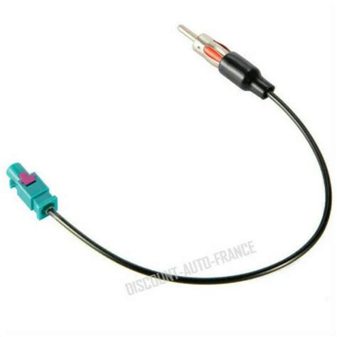 Cable Adaptateur Fakra Iso Bleu Pour Antenne Autoradio Vw Bmw Renault