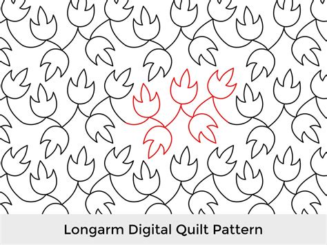 Longarm Quilting Pattern Edge To Edge Digital Pantograph For Computerized Quilting Machines