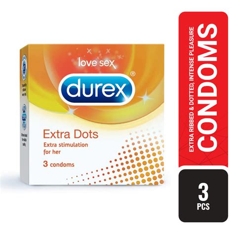 Durex Extra Dots For Extra Simulation - 3 Condoms