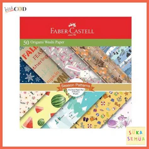 Jual Faber Castell Washi Paper Origami Kertas Warna Lipat Cm