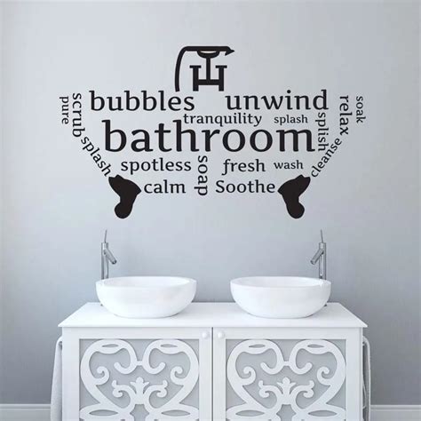 Hot Laundry Room Bathroom Rules Bathtub Wall Stickers Home Decor Toilet