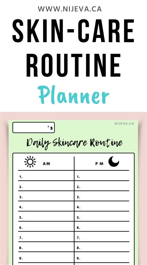 Skincare Routine Printable Pdf Planner Skin Care Routine Routine