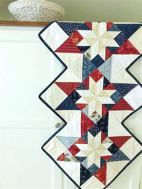 Star Quilt Patterns Pdf Scrappy Table Runner Pattern Easy Etsy