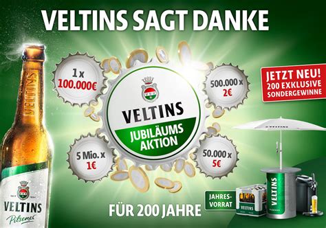 Veltins sagt Danke für 200 Jahre Kronkorken Aktion mit