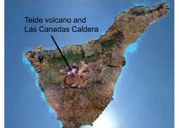 The Satellite Image Of The Tenerife Island The Las Canadas Caldera As