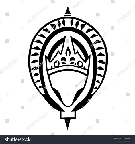 Crown Aztec Tribal Tattoo Design Vector Stock Vector (Royalty Free ...