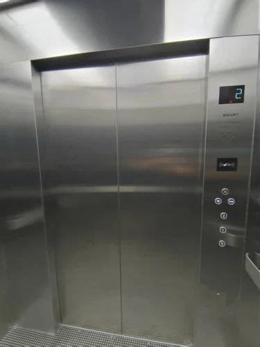 60 Hz Crome Finish Stainless Steel Commercial Passenger Elevator