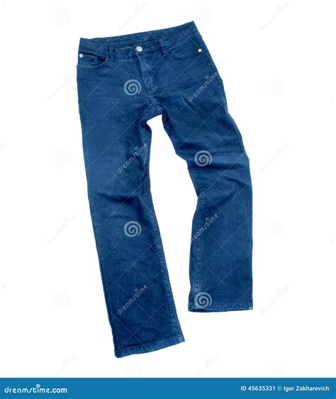 Blue Jeans Stock Image Image Of Isolated White Tapered 45635331