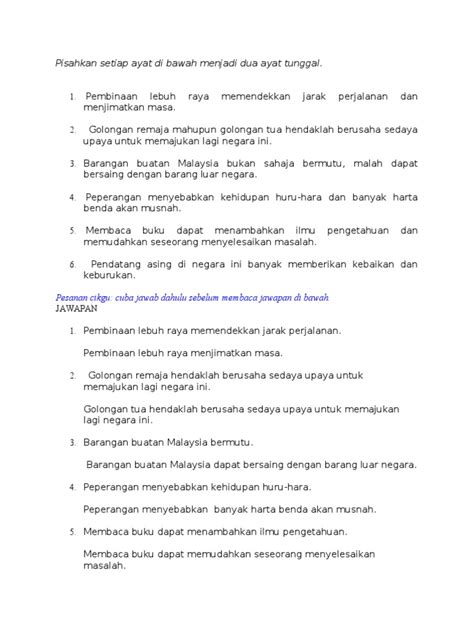 Cerakinkan Ayat Majmuk Pdf