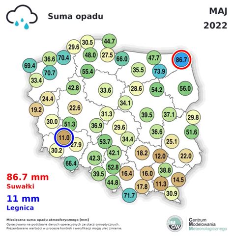 Temperatura opady i usłonecznienie w maju 2022 roku Paweł Lenart