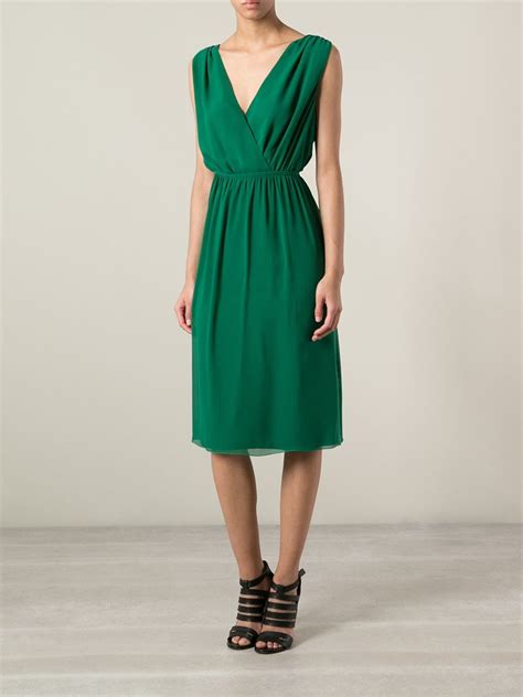 M Missoni Sleeveless Dress In Green Lyst