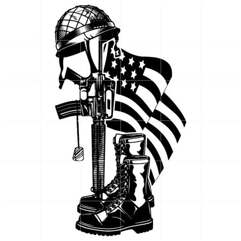 Fallen Soldier Tribute SVG Digital Download | Fallen soldier, Fallen soldier tattoo, Soldier ...