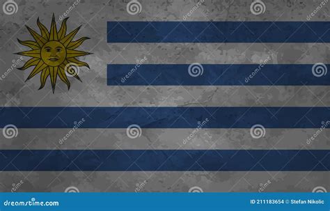 Bandera De Uruguay Del Grunge Bandera De Uruguay Con Textura Del