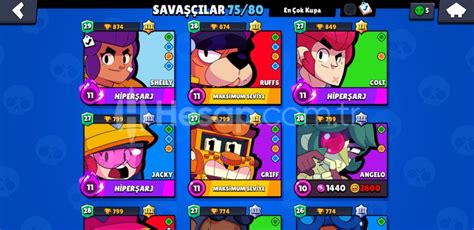 BRAWL STARS 34525 KUPALI HESAP 56502 Hesap Tr