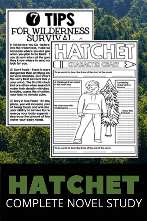 Hatchet By Gary Paulsen Complete Novel Study In Hatchet Novel