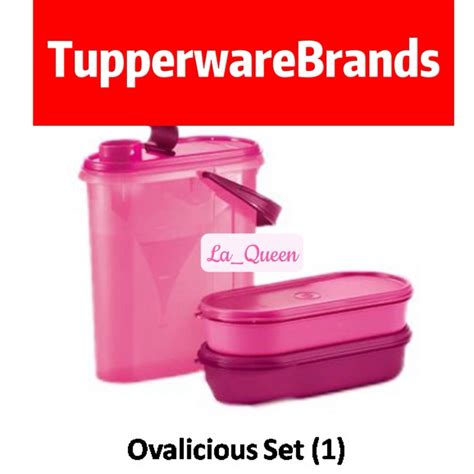 Tupperware Ovalicious Set Beverage Buddy L Ezy Oval Keeper Ml