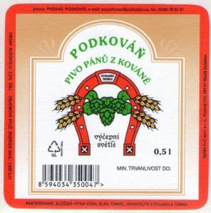 Drink Label S Podkovan V Epn Sv Tl Pivovar Podkov Czech