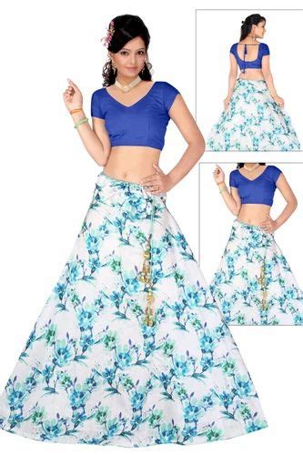 White Satin Digital Printed Skirt At Rs 800 Piece In Surat Id