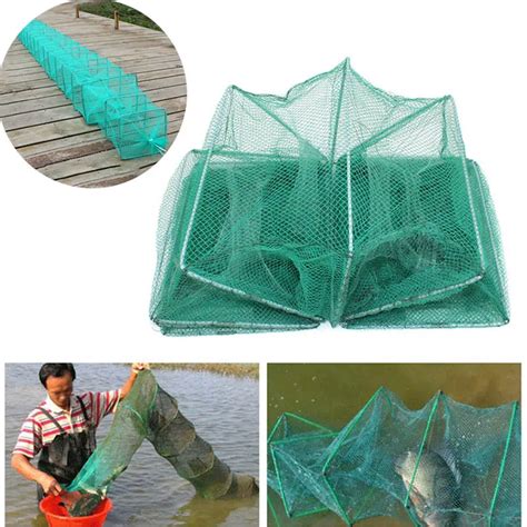 Mesh For Fishing Net Tackle Cage Folding Crayfish Catcher Casting Fish