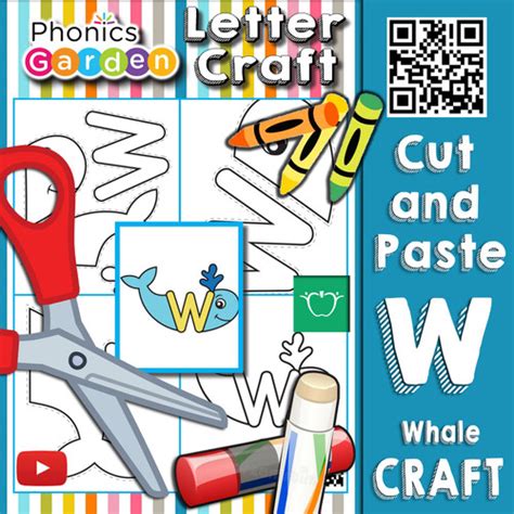 Ww | Letter Craft | Whale | Uppercase W | 5 Pages | Phonics Garden