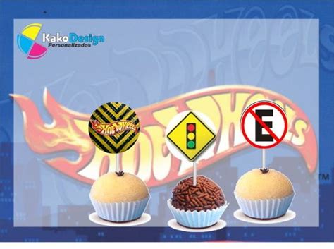 Topper Docinho Hot Wheels Kako Design Personalizados Elo Hot Wheels Topper Festa Hot Wheels