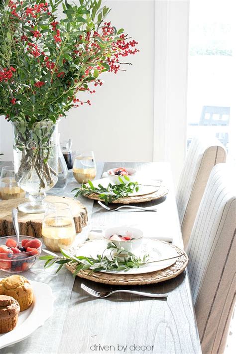 Simple Ideas For Decorating A Christmas Brunch Table Driven By Decor