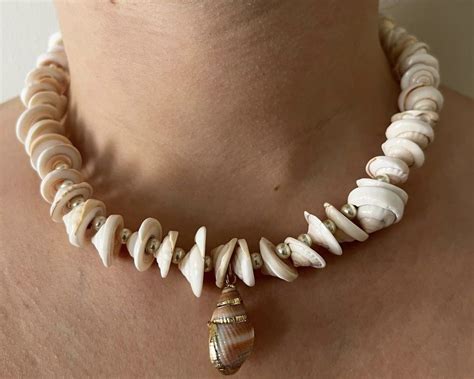 DominiqueDIYs Etsy In 2024 Seashell Necklace Stone Beaded Necklace