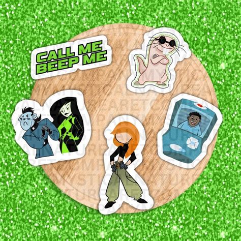 Kim Possible Stickers Ron Naked Mole Rat Stickers Call Me Beep Me