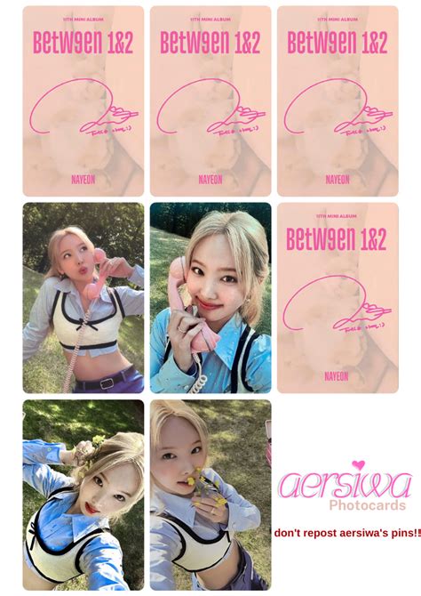 Nayeon Between Photocard Template Kart Ablonu Boyama