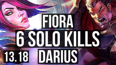 Fiora Vs Darius Top Solo Kills M Mastery Dominating Tr