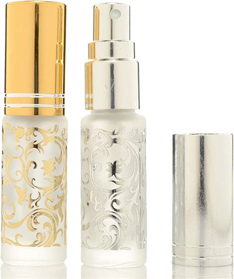 Amazon Bamsod 15ml Printing Refillable Glass Perfume Spray Bottle