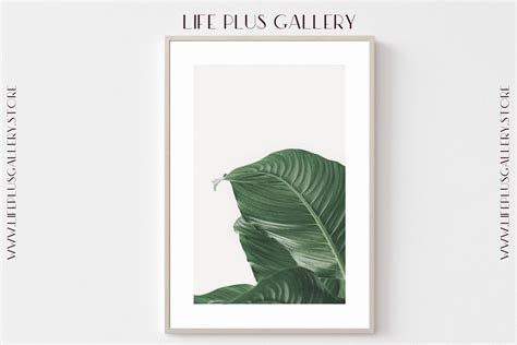 Green Leaf Print Trendy Wall Decor Prints Wall Art Botanical Etsy