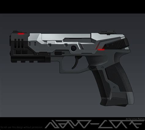 ArtStation - Sci Fi Standard Issue Pistol MC/IR.H-10R