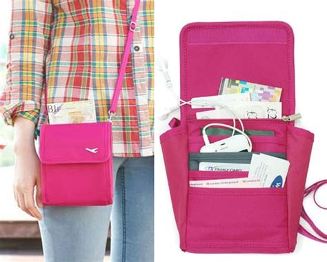 10 For An Over The Shoulder Passport Travel Organizer Choose From 4 Colours Buytopia