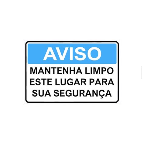 Placa Sinaliza O Mantenha Limpo Este Lugar X Cm Submarino