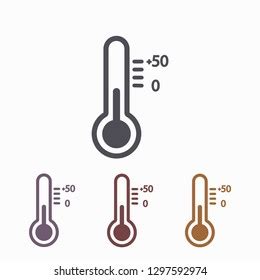 Thermometer Icon Temperature Symbol Emblem Vector Stock Vector Royalty