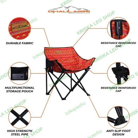 Jual Kursi Lipat Camping Dhaulagiri 600 Folding Chair Bangku Santai