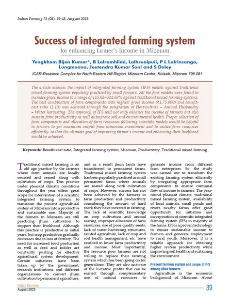 Integrated Farming System | PDF | Agriculture | Farms