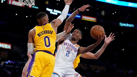 Shai Gilgeous Alexander Oklahoma City Thunder Stun Los Angeles Lakers With 19 Point Comeback