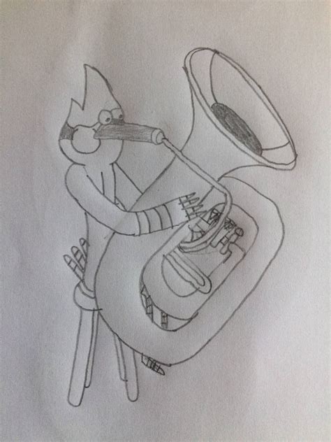 Mordecai Playing The Tuba By Puffedcheekedblower On Deviantart