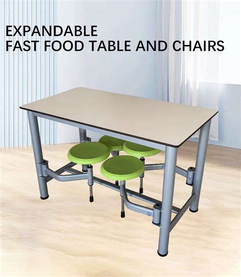 School Canteen Restaurant Furniture Nice Food Court Dining Table And