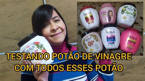 TESTANDO O POTÃO VINAGRE DE MAÇÃ O POTÃO DE ÓLEO DE ARGAN D SKALA