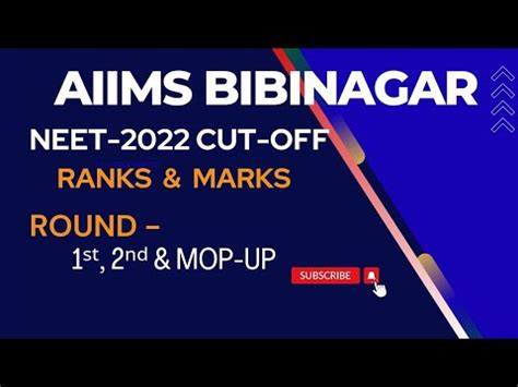 AIIMS Bibinagar NEET Cut Off 2022 NEET Marks Ranks 2022