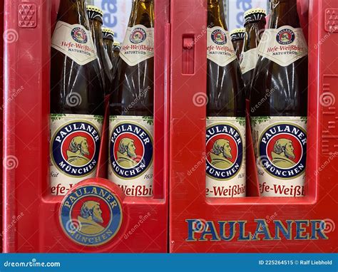 Logo Of Paulaner Beer, Taken On An Paulaner Shop In Belgrade At Night. Paulaner Is One Of The ...