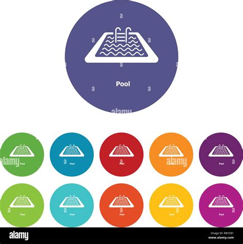 Pool Icons Set Vector Color Stock Vector Image And Art Alamy